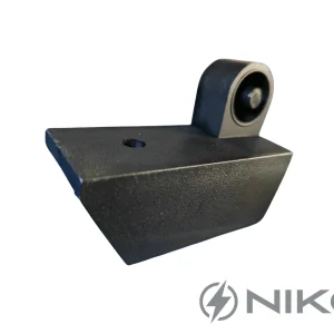 Under new glass hinge - right